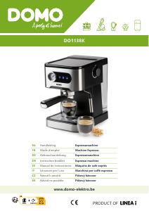 Manual de uso Domo DO1138K Máquina de café espresso