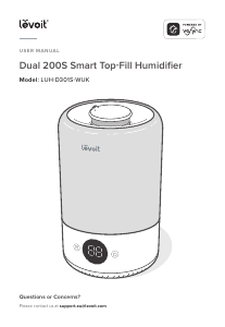 Manual Levoit LUH-D301S-WUK Dual 200S Humidifier