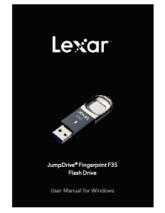 Handleiding Lexar JumpDrive Fingerprint F35 USB stick