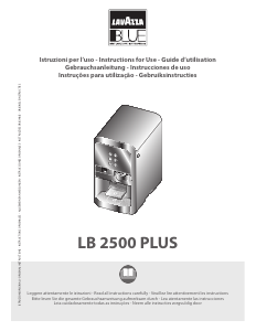 Bedienungsanleitung Lavazza LB 2500 Blue Plus Espressomaschine