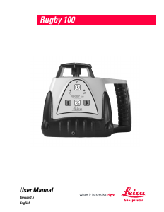 Manual Leica Rugby 100 Rotation Laser