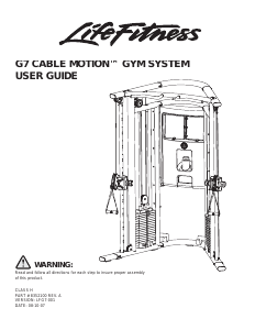 Manual Life Fitness G7 Cable Motion Multi-gym