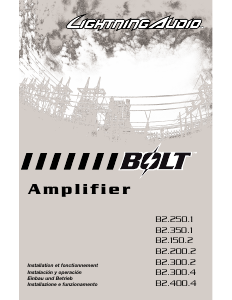Handleiding Lightning Audio B2.150.2 Bolt Autoversterker
