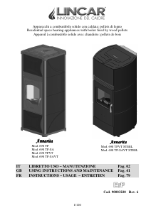 Manual Lincar Annarita 698 TP-SAVT Pellet Burner