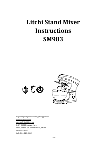 Manual Litchi SM983 Stand Mixer