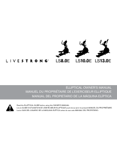 Mode d’emploi Livestrong LS8.0E Vélo elliptique