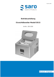Bedienungsanleitung Saro Eb 15 Eiswürfelbereiter