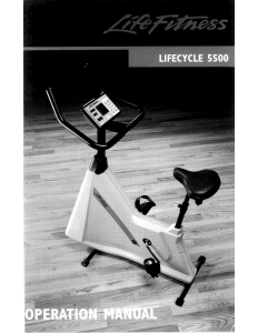 Manual Life Fitness 5500 Lifecycle Exercise Bike