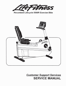 Manual Life Fitness 5500R Lifecycle Exercise Bike