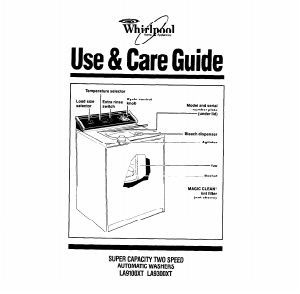 Bruksanvisning Whirlpool LA9100XT Tvättmaskin