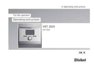 Handleiding Vaillant VRT 350f Thermostaat