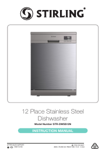 Manual Stirling STR-DWSS12 Dishwasher