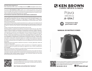 Manual de uso Ken Brown JE-1254 Hervidor