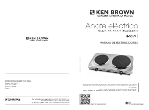 Manual de uso Ken Brown H-005S Placa