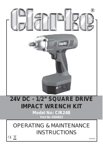 Manual Clarke CIR 24B Impact Wrench