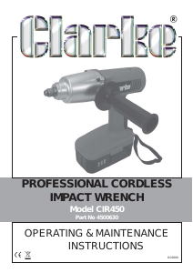 Manual Clarke CIR 450 Impact Wrench