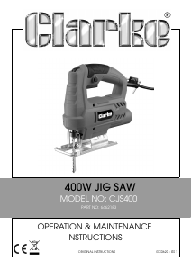 Manual Clarke CJS 400 Jigsaw