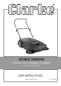 Manual Clarke CMS 850 Sweeper