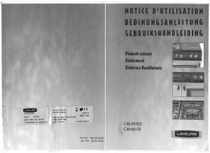 Mode d’emploi Leisure CM09FR Cuisinière