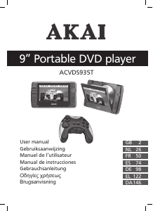 Manual de uso Akai ACVDS935T Reproductor DVD