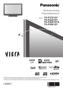 Bruksanvisning Panasonic TX-P50X10Y Viera Plasma TV
