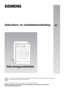 Handleiding Siemens WK14D540EU Was-droog combinatie