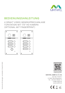 Bedienungsanleitung Mathfel MF-512 Türsprechanlage