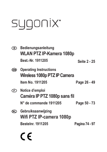 Mode d’emploi Sygonix 1911205 Caméra IP