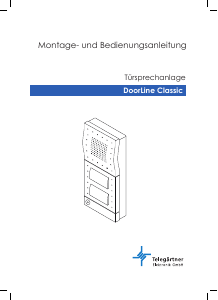 Bedienungsanleitung Telegärtner DoorLine Classic Türsprechanlage