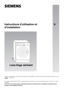 Mode d’emploi Siemens WK14D540FF Lave-linge séchant
