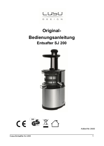 Manuale Caso SJ 200 Centrifuga