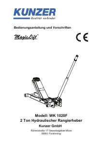Bedienungsanleitung Kunzer WK 1020F MagicLift Wagenheber