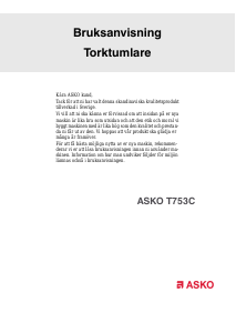 Bruksanvisning Asko T753C Torktumlare