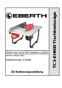 Bedienungsanleitung Eberth TC3-EH600 Tischsäge
