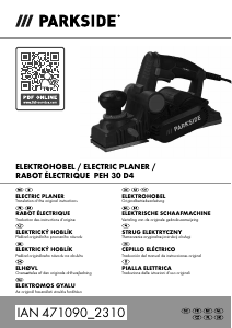 Handleiding Parkside IAN 471090 Schaafmachine