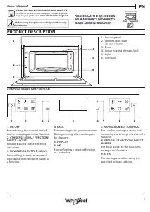 Manual Whirlpool WMD7O4TB Cuptor cu microunde