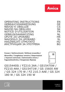 Manuál Amica GS 324 190 W Mraznička