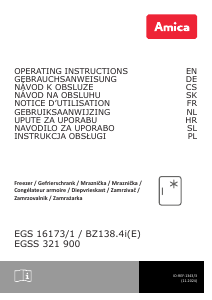 Manuál Amica EGS 16173/1 Mraznička