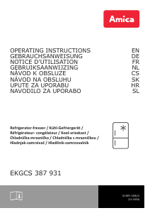 Bedienungsanleitung Amica EKGCS 387 931 Kühl-gefrierkombination