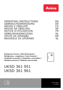 Bedienungsanleitung Amica UKSD 361 951 Kühlschrank