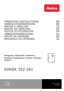 Bedienungsanleitung Amica EVKSX 352 241 Kühlschrank