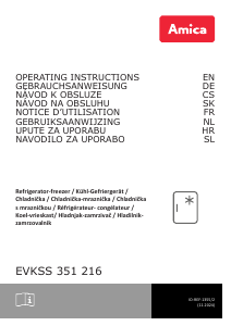 Bedienungsanleitung Amica EVKSS 351 216 Kühlschrank