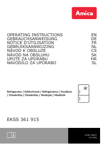 Návod Amica EKSX 361 905 Chladnička