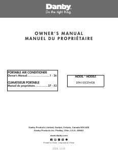Handleiding Danby DPA100CEWDB Airconditioner