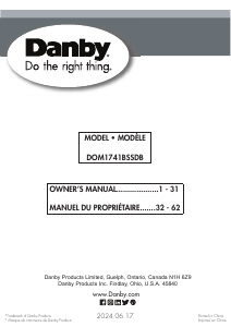Mode d’emploi Danby DOM1741BSSDB Micro-onde