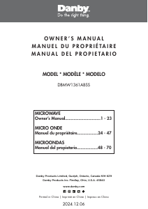 Mode d’emploi Danby DBMW1361ABSS Micro-onde