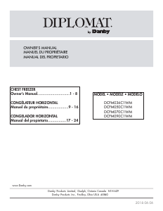 Mode d’emploi Diplomat DCFM070C1WM Congélateur