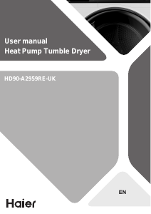 Manual Haier HD90-A2959RE-UK Dryer