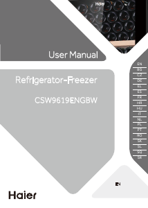 Handleiding Haier CSW9619ENGBW Koel-vries combinatie