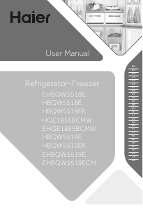 Handleiding Haier EHBQW5519ECM Koel-vries combinatie